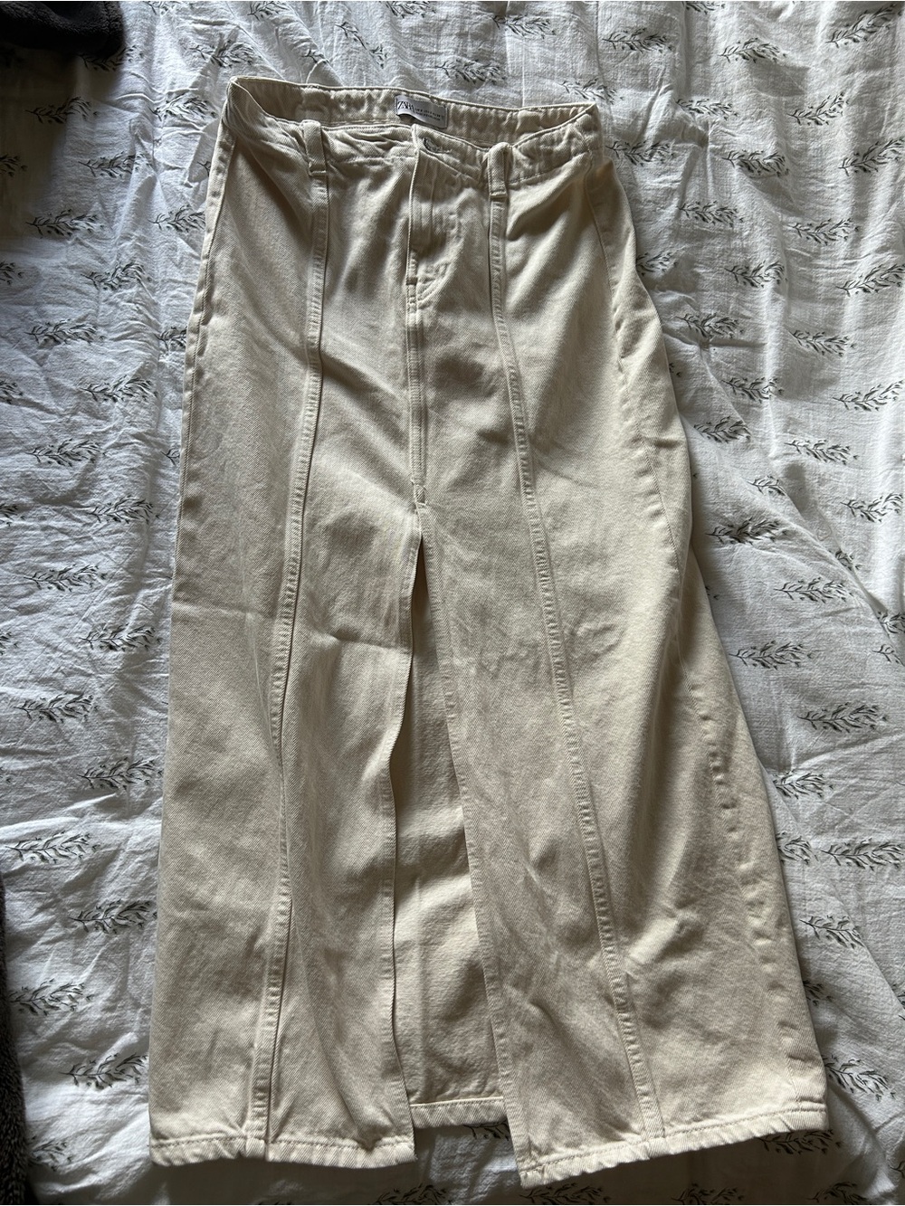 Zara denim long skirt